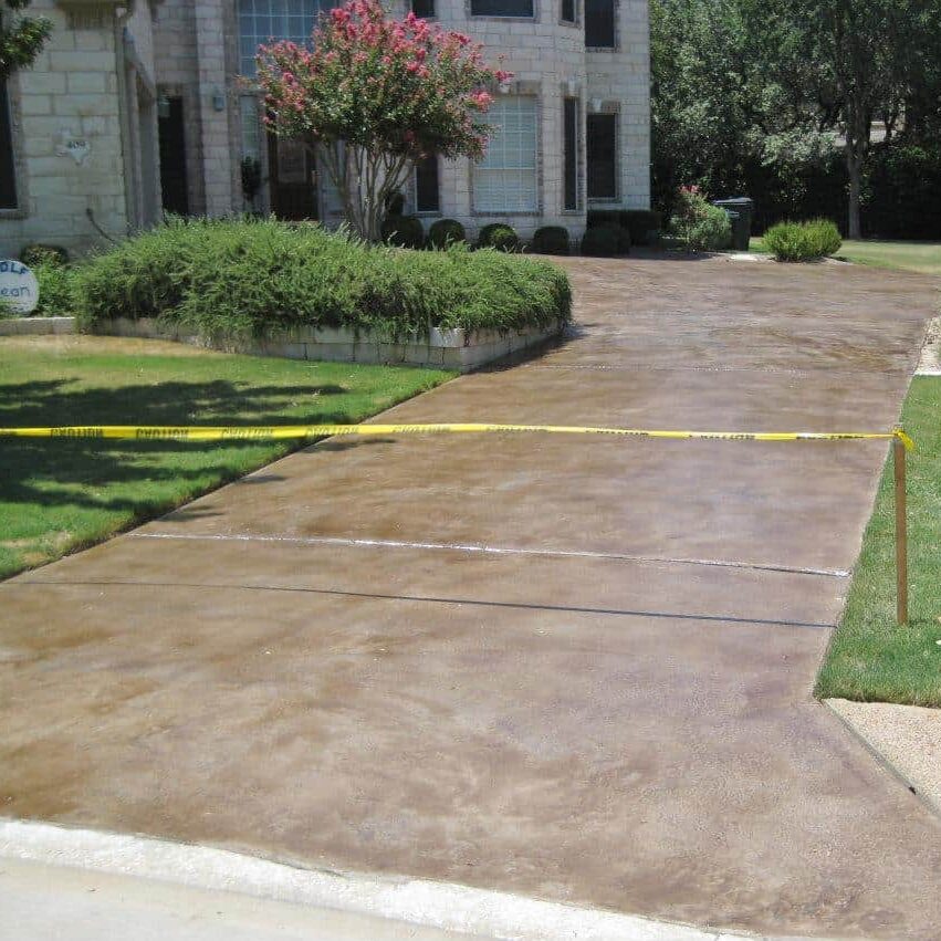 stained concrete driveway san marcos